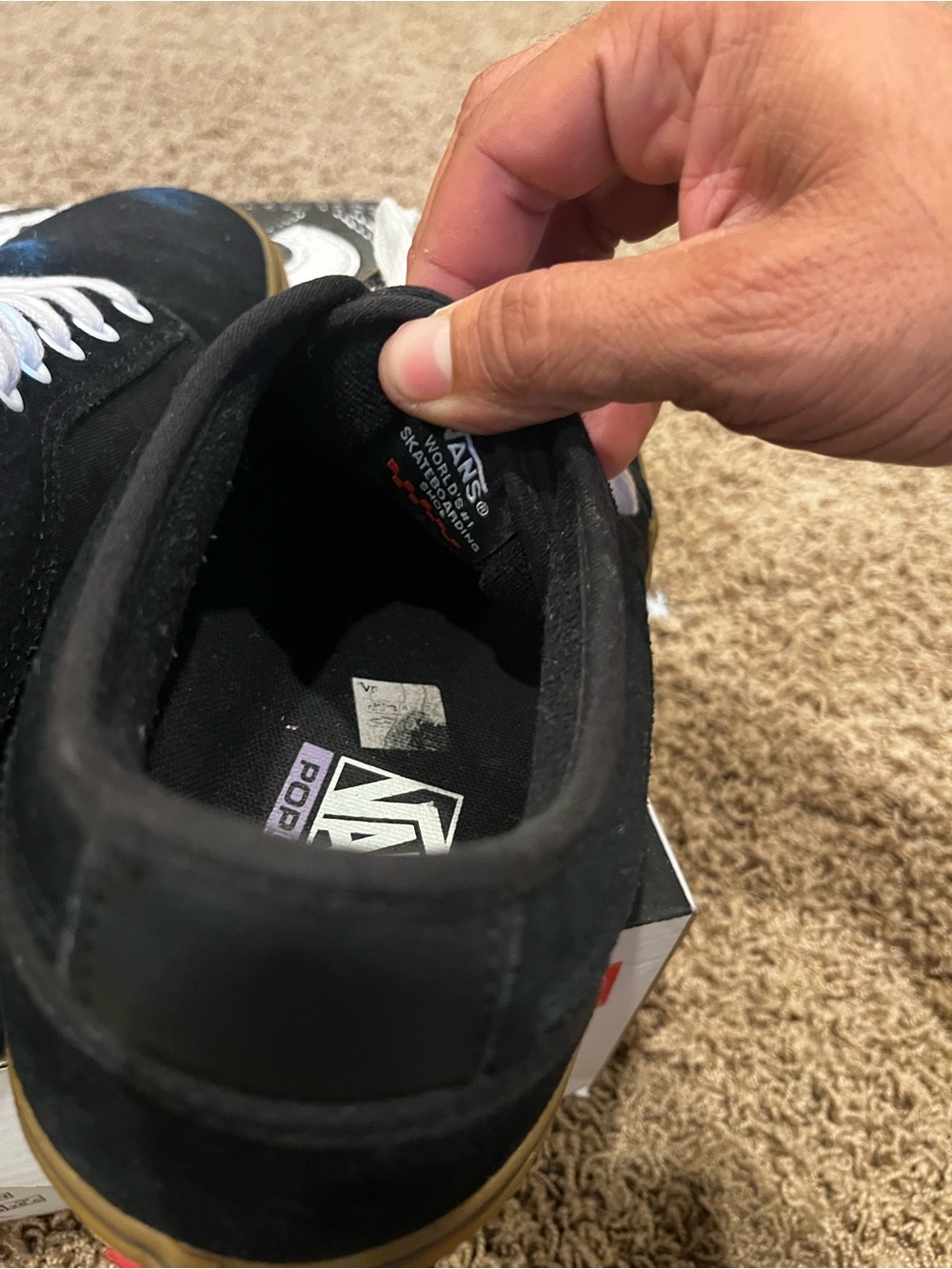 Vans Black Canvas Sneakers with Gum Sole - Picture 4 of 13